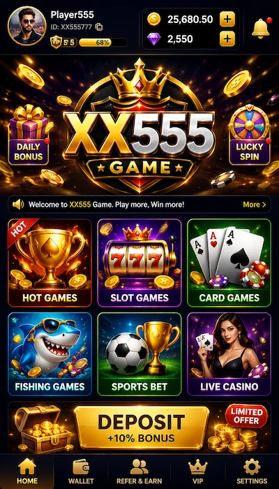 XX555 Game Dashboard image